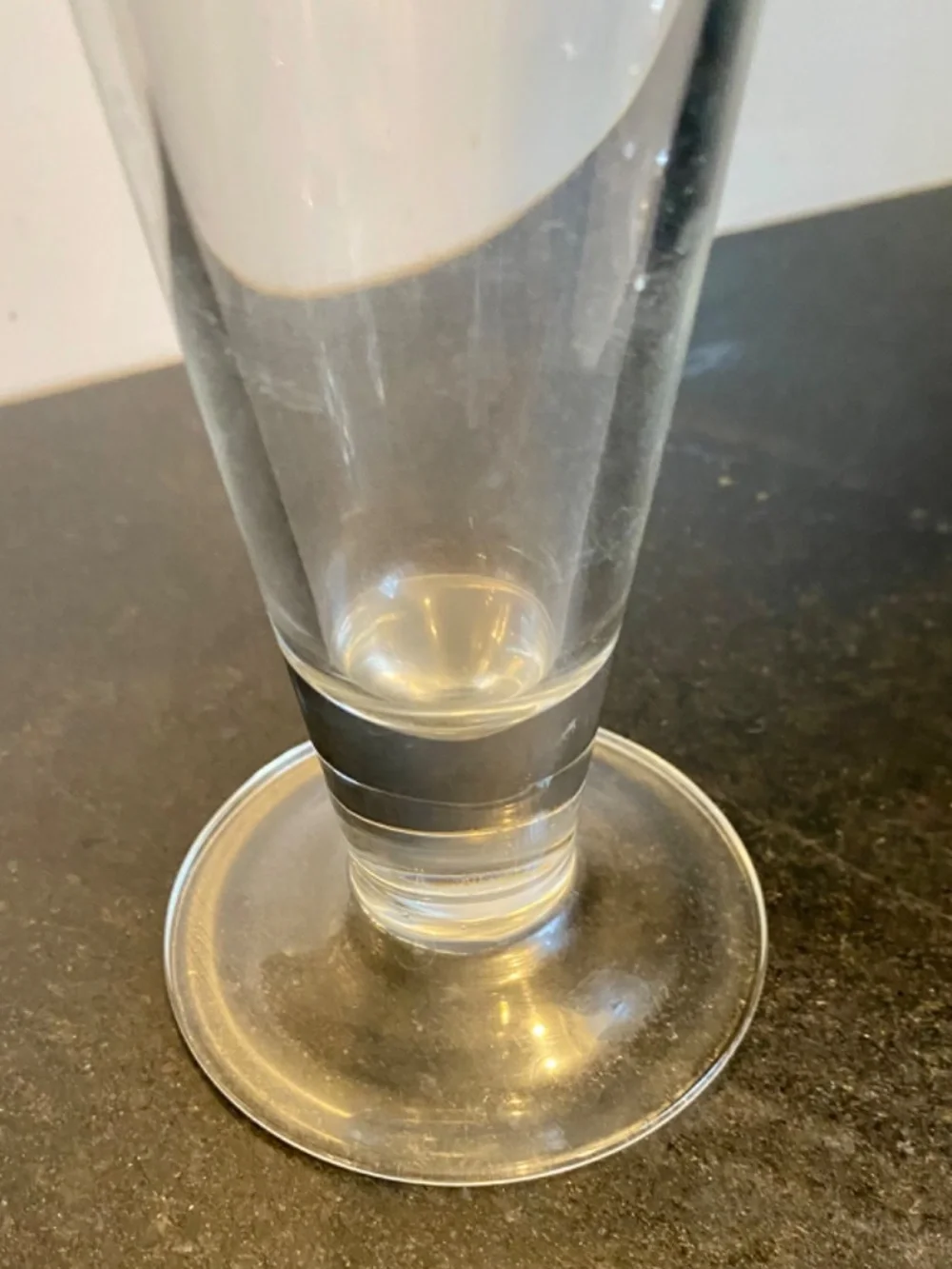 Pilsener Beer Glasses. Traditional Barware. Clear Glass.